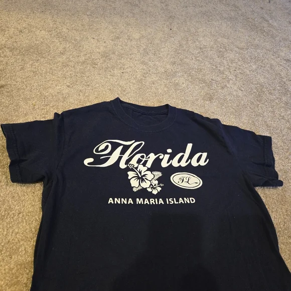 UNISEX Florida Anna Maria Island Navy Blue T-Shirt - Picture 5 of 9